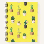 Groene dessert Succulent Cactus in Pots Notitieboek (Voorkant)