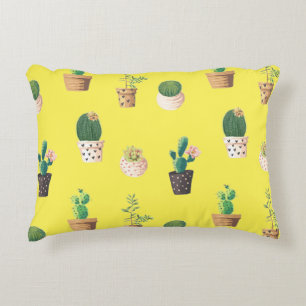 Groene Dessrt Succulent Cactus in Pots Accent Kussen