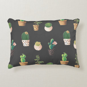 Groene Dessrt Succulent Cactus in Pots Accent Kussen