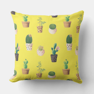 Groene Dessrt Succulent Cactus in Pots Kussen