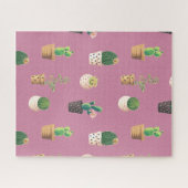 Groene Dessrt Succulent Cactus in Pots Legpuzzel (Horizontaal)