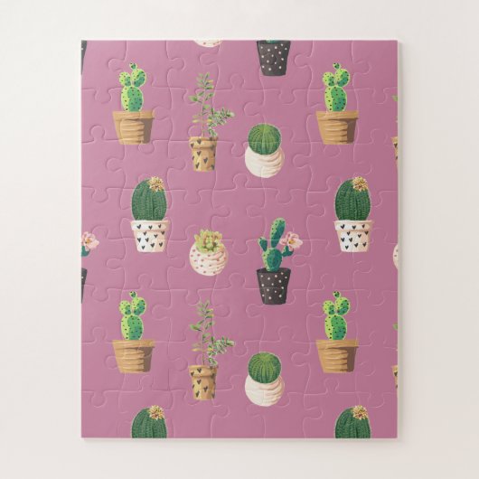 Groene Dessrt Succulent Cactus in Pots Legpuzzel (Verticaal)