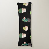 Groene Dessrt Succulent Cactus in Pots Lichaamskussen (Voorkant Verticaal)