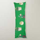 Groene Dessrt Succulent Cactus in Pots Lichaamskussen (Achterkant (Verticaal))