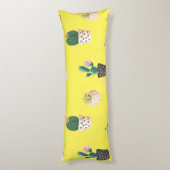 Groene Dessrt Succulent Cactus in Pots Lichaamskussen (Achterkant (Verticaal))