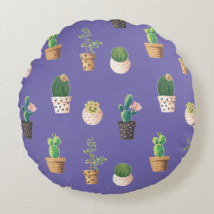Groene Dessrt Succulent Cactus in Pots Rond Kussen