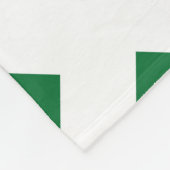 Groene diamanten op wit fleece deken (Hoek)