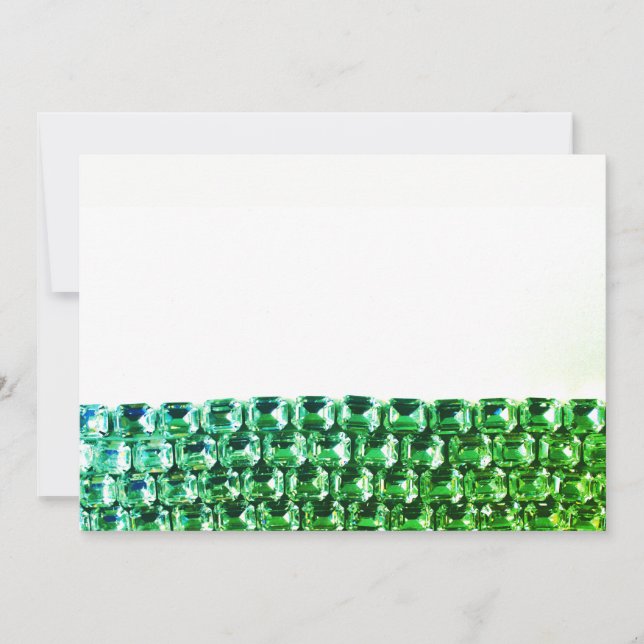 groene diamanten Rhinestones (Voorkant)