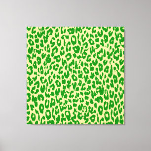 Groene dierenprinthuid van luipaard - fijne kunst canvas afdruk