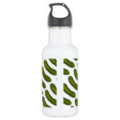 Groene Dill Pickle Pickles Water Bottle Waterfles (Achterkant)