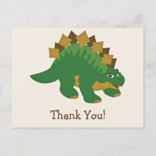 Groene Dinosaur, Stegosaurus Dank je Briefkaart