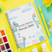 Groene Dinosaurus maand en week Planner