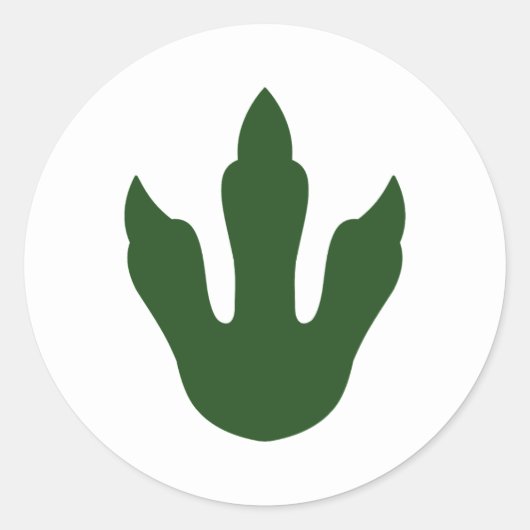 Groene dinosaurus print ronde Stickers (Voorkant)