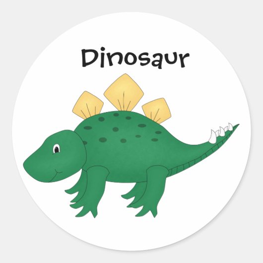 Groene dinosaurus sticker (Voorkant)