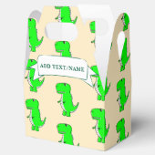 Groene Dinosaurus Tekening Custom Bedankdoosjes (Geopend)