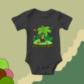 Groene dinosaurus voor verjaardagsfeestje romper