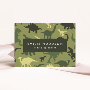 Groene dinosaurussen, Kinder Play Center, Activite Visitekaartje