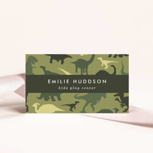 Groene dinosaurussen, Kinder Play Center, Activite Visitekaartje