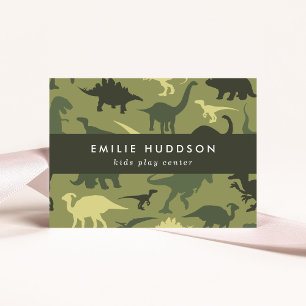 Groene dinosaurussen, Kinder Play Center, Activite Visitekaartje