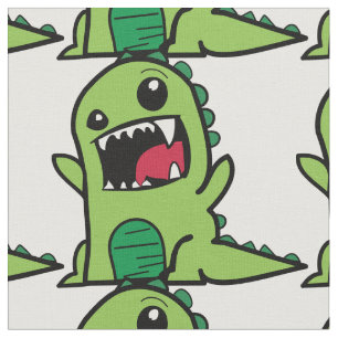 Groene dinosaurusstof stof