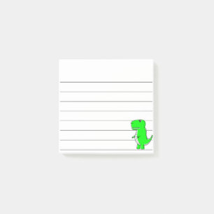 Groene dinosaurustekening, gebrand 3x3 post-it® notes