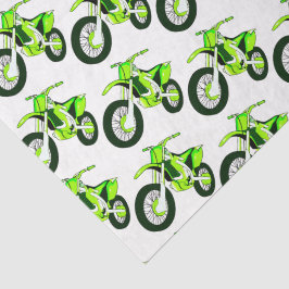 Groene Dirt Bike Motorfiets Aangepaste Kleur Achte Tissuepapier
