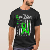 Groene Dochteraar Cerebral Palsy Kidney Disease AW T-shirt (Voorkant)