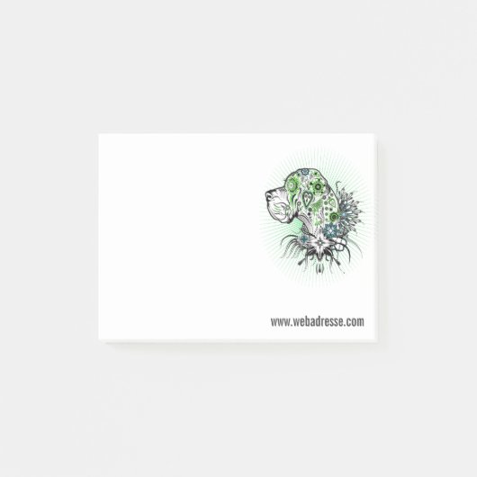 Groene Dogues de Bordeaux Post-it® Notes (Voorkant)