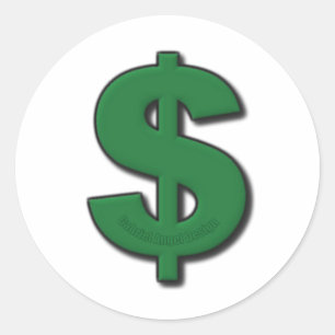 Groene dollak ronde sticker