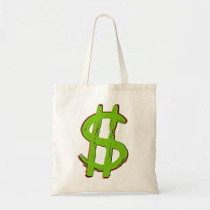 Groene dollar tote bag