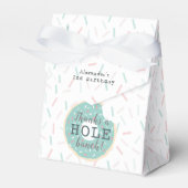 Groene Donut Bedankt een Hole bos Verjaardag Bedankdoosjes (Voorkant Zijde)