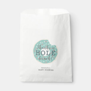 Groene Donut Bedankt een Hole Bunch Baby shower Bedankzakje
