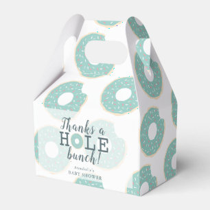 Groene donut Dank je Baby shower Gift Favor Box Bedankdoosjes