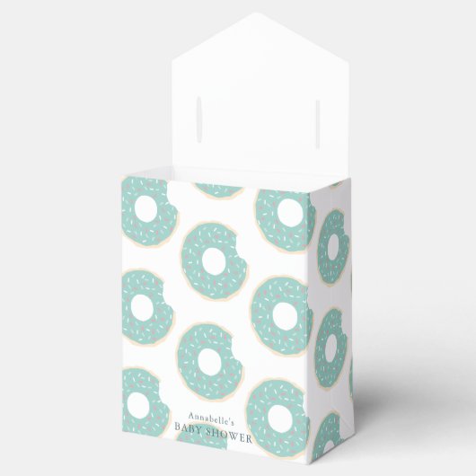 Groene Donut dank u Baby shower cadeau Bedankdoosjes (Geopend)