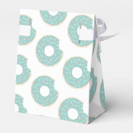Groene Donut dank u Baby shower cadeau Bedankdoosjes (Achterkant)
