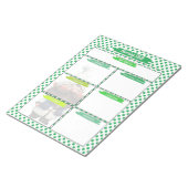 Groene Dr Gnome Verpleegkunde Student Skills Sjabl Notitieblok (Schuin)