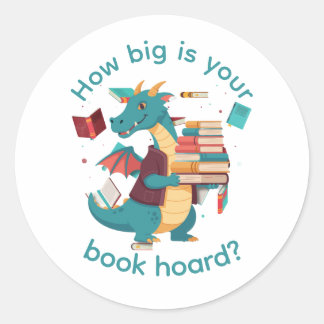 Groene Draak Boeken Voorraad Fantasie Liefhebber Ronde Sticker