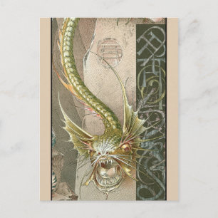 Groene draak briefkaart