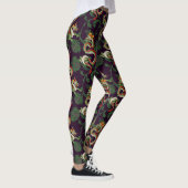 Groene draak en bloemen leggings (Rechts)
