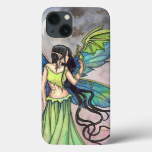 Groene Draak Fee Fantasie Kunst Sprookjesfiguren iPhone 13 Hoesje
