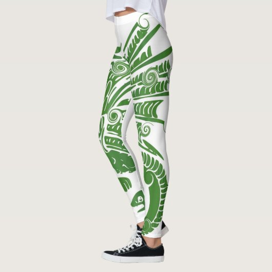 Groene draak Leggings vrouwen (Links)