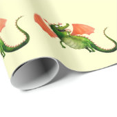 Groene draak met Donut Cadeaupapier (Rol Hoek)