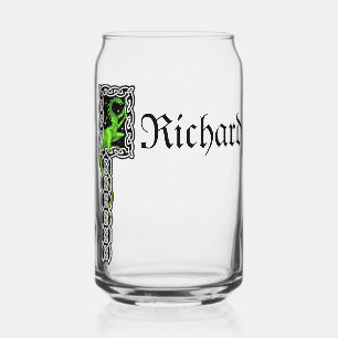 Groene draak met Keltische rand gepersonaliseerd Blikvorm Glas