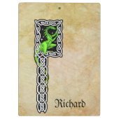 Groene draak met Keltische rand gepersonaliseerd Klembord (Achterkant)