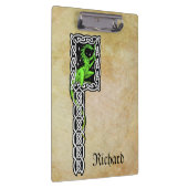 Groene draak met Keltische rand gepersonaliseerd Klembord (Rechts)