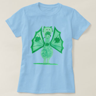 Groene Draak Met Klavertjes T-shirt