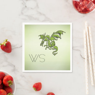 Groene Draak Monogram Servetten