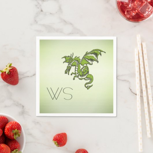 Groene Draak Monogram Servetten (Insitu)