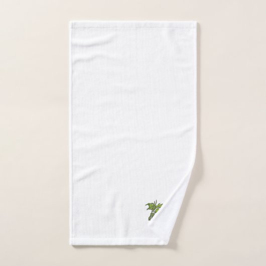 Groene draak op wit bad handdoek (Handdoek)