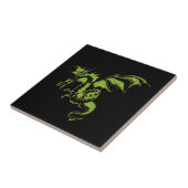 Groene Draak Tegeltje (Zijkant)